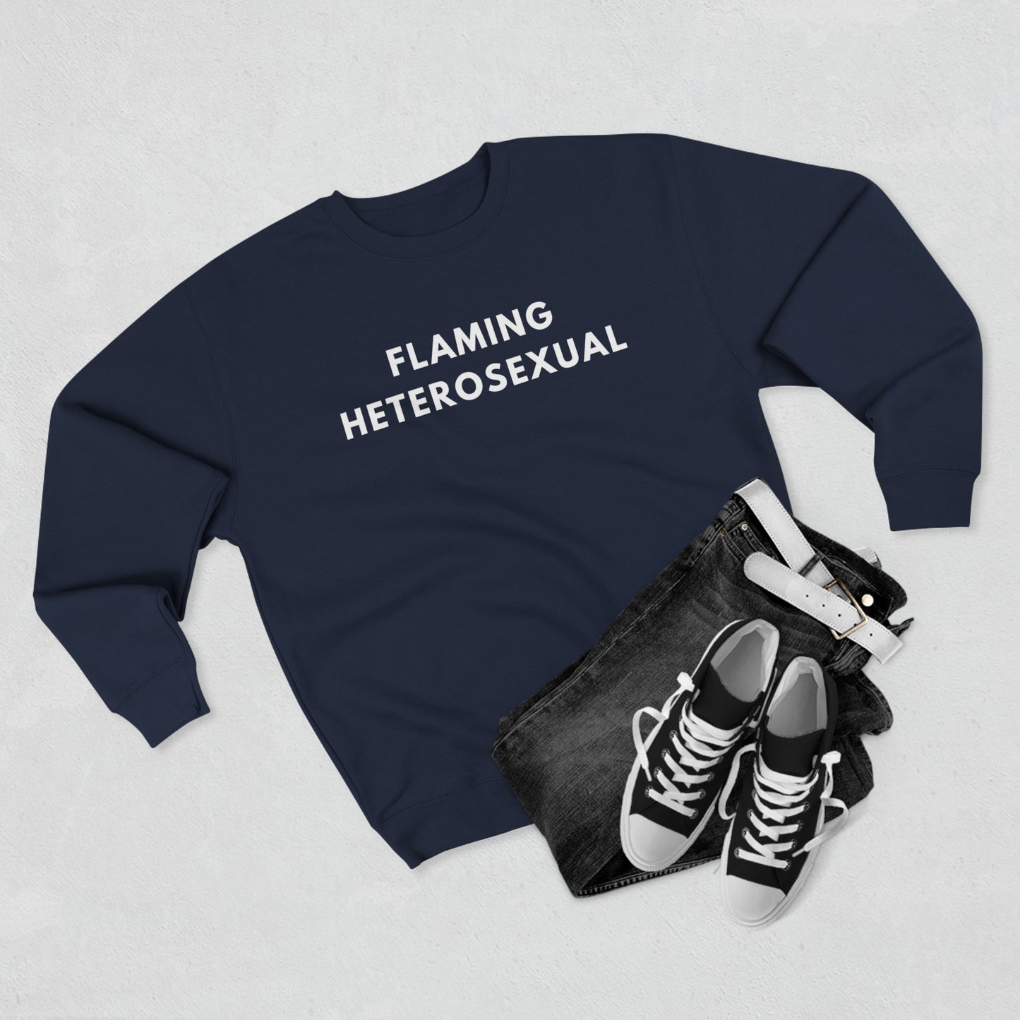 Flaming Heterosexual - Crewneck Sweatshirt