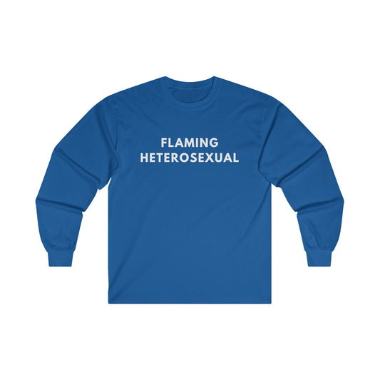 Flaming Heterosexual - Long Sleeve Tee