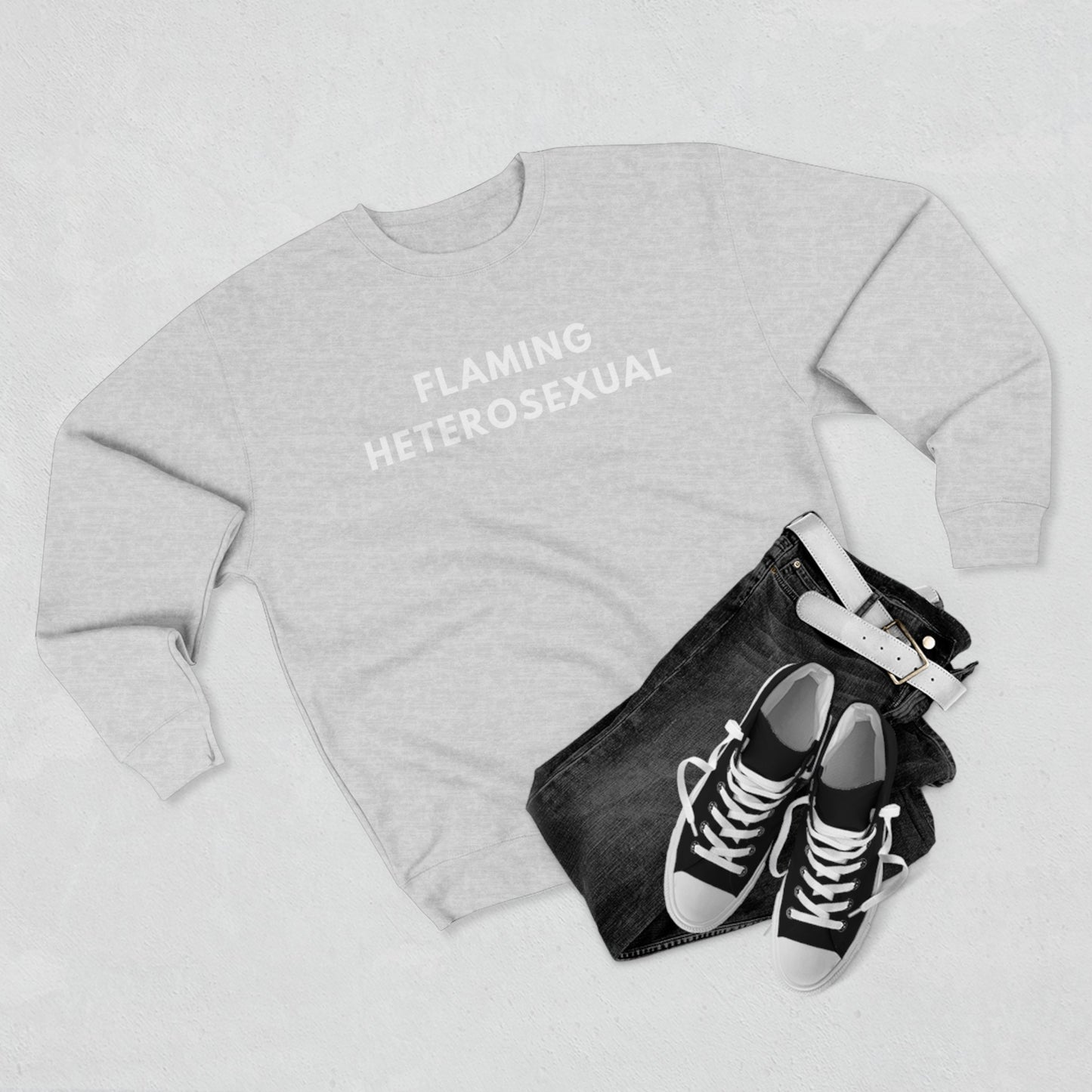 Flaming Heterosexual - Crewneck Sweatshirt